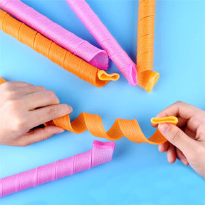 40pcs Heatless Spiral Hair Rollers with Styling Hooks 22inch/55cm