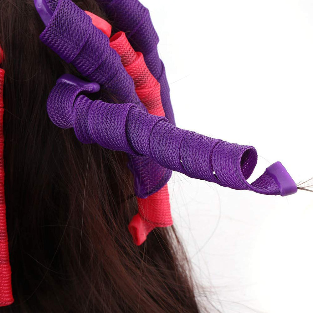 40pcs Heatless Spiral Hair Rollers with Styling Hooks 22inch/55cm