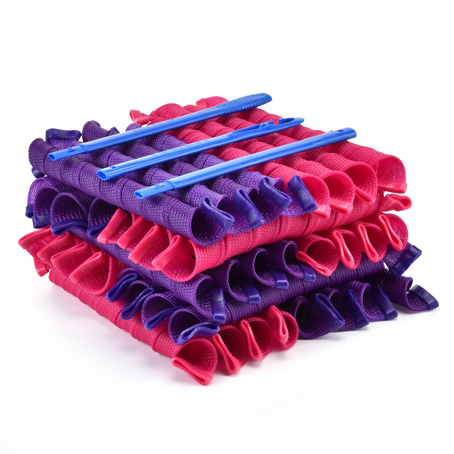 40pcs Heatless Spiral Hair Rollers with Styling Hooks 22inch/55cm