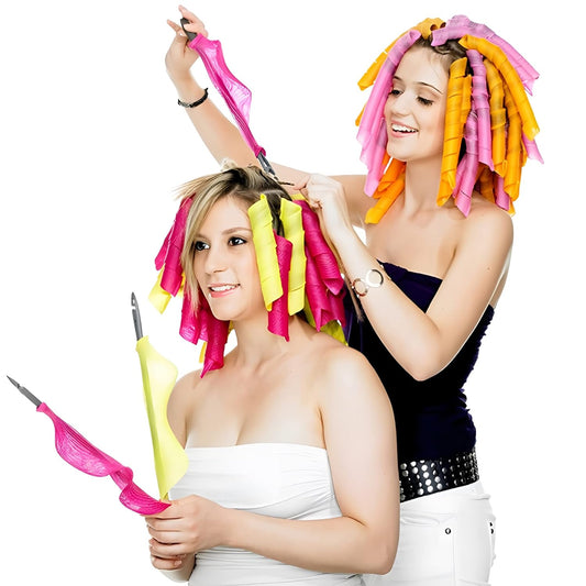 40pcs Heatless Spiral Hair Curlers for Long Hair 22inch 55cm